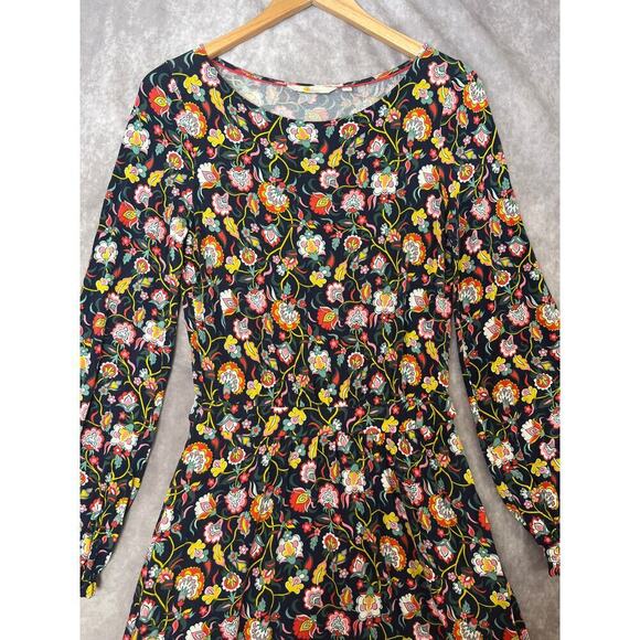 Boden Evelyn Floral Jersey Midi Long Sleeve Dress sz 4R Boho Whimsy Cottage - Picture 6 of 13